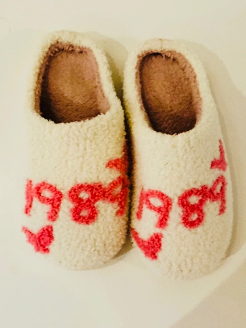 Taylor Swift "1989" Fuzzy Slippers – Women’s US 8